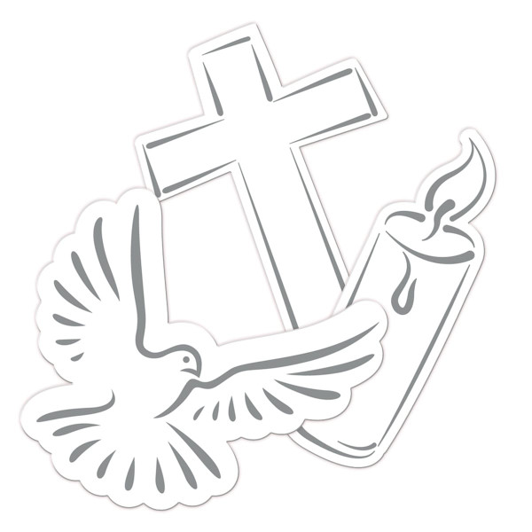 Décoration avec des symboles chrétiens 24 pièces