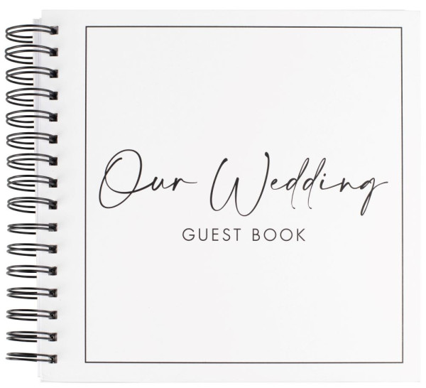Hochzeit Schwarz-Weiß Gästebuch 32-Seiten