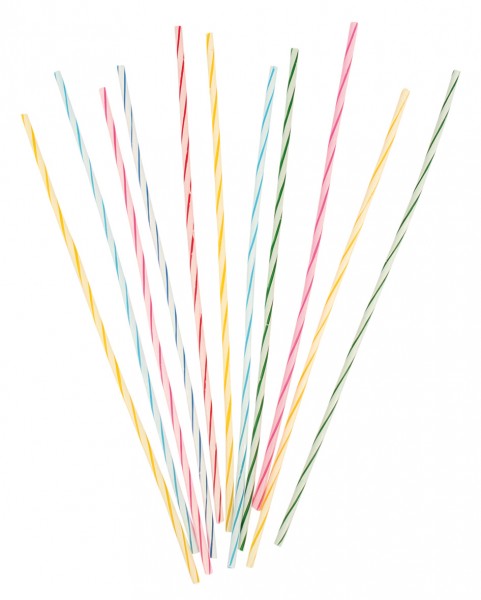 Kleurrijke Mikado kaarsen Rainbow Party 24 stuks