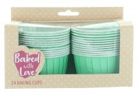 Voorvertoning: 24 aqua baking cups 6cm