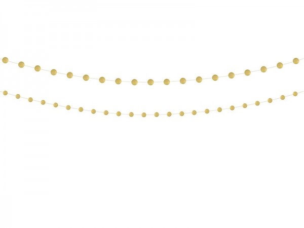 2 golden circle garlands 180cm 2