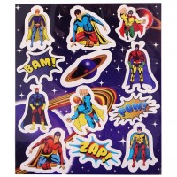 1 ark med superhjältedekaler