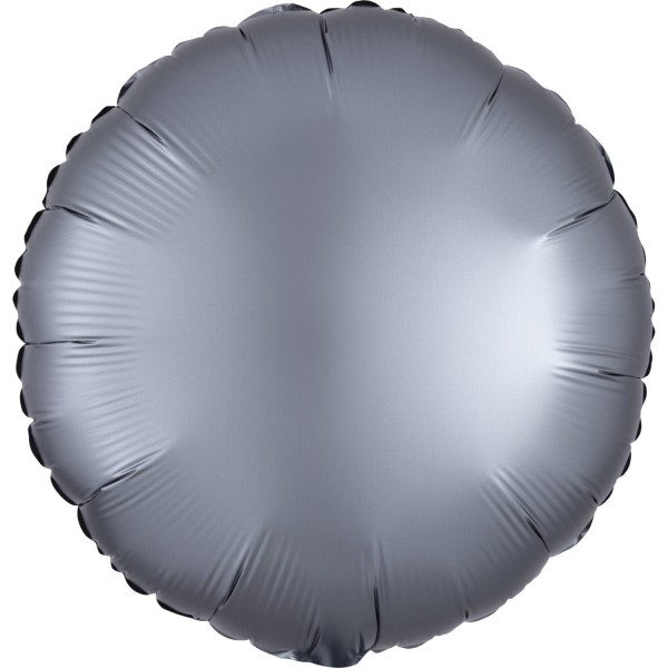 Satin foil balloon graphite 43cm