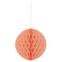 Preview: Decorative honeycomb ball coral 20cm
