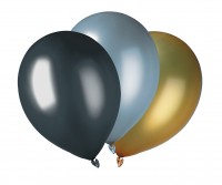 Oversigt: 9 metalliske elegance balloner 30 cm