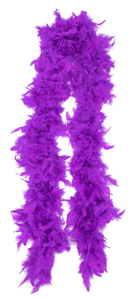 Boa de plumas violeta Hollywood 1.8m