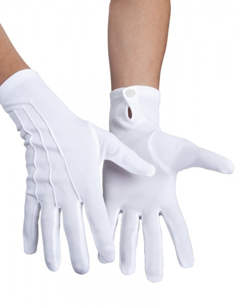 Witte XL-handschoenen carnaval koorts