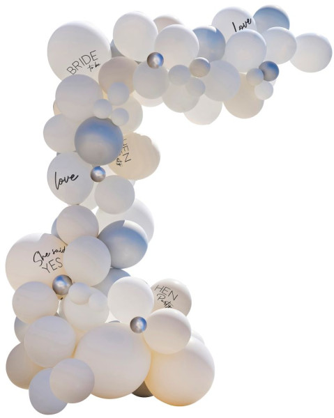 Guirnalda de globos de plata brillante XX piezas