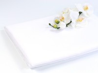 Oversigt: Hvidt dekorativt stof 1,5x8m