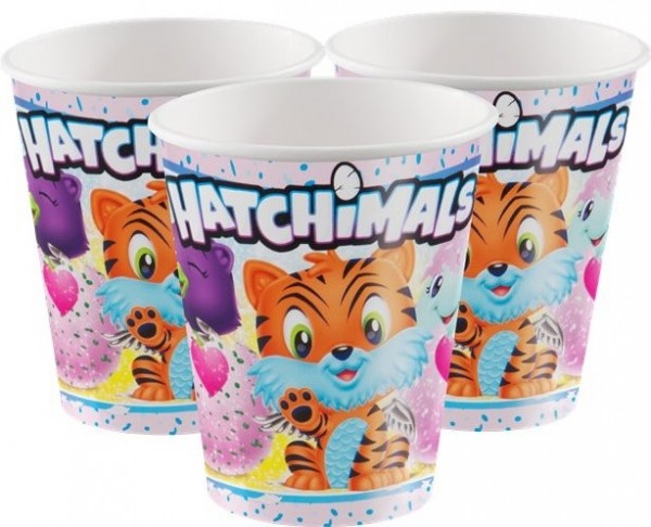 8 vasos de papel Hatchimals 255ml