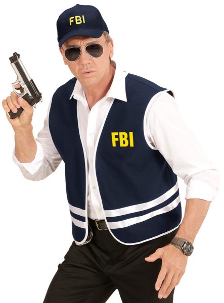 Gilet & casquette FBI unisexe bleu foncé