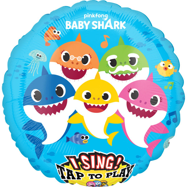 Palloncino musicale Singing Baby Shark 71 cm