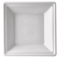 Anteprima: 50 piatti di canna da zucchero profondi bianchi 26 x 26 cm