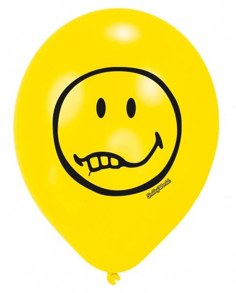 6 Smiley Luftballons Gefühlschaos 23 cm 3