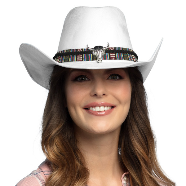 Sombrero western para adulto blanco