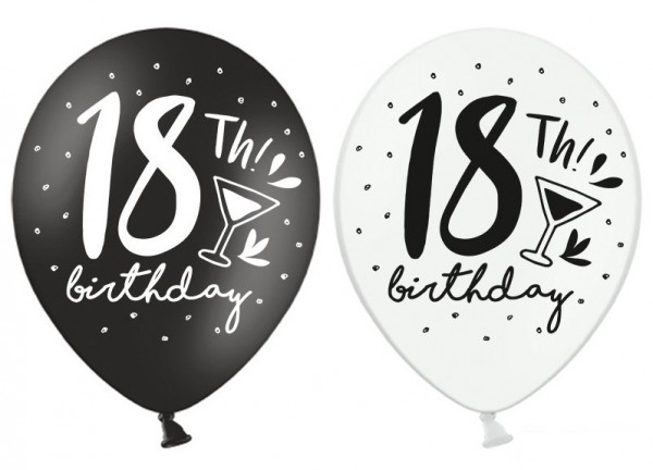 50 Min 18. fødselsdag balloner 30 cm