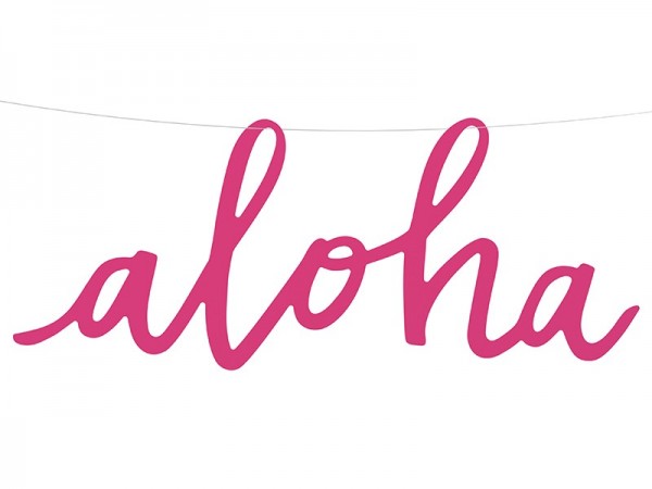 Aloha Girlande in Flamingo-Pink 19 cm
