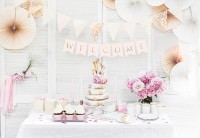 Preview: DIY Welcome garland pink 95cm
