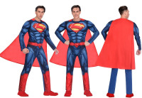 Vista previa: Disfraz clásico de licencia de Superman para hombre
