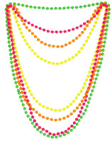 Buntes Neon Perlenketten Set