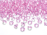 100 rozproszonych ozdobnych diamentów jasnoróżowych 1,2 cm