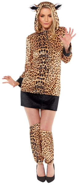 Katja luipaard kostuum met capuchon