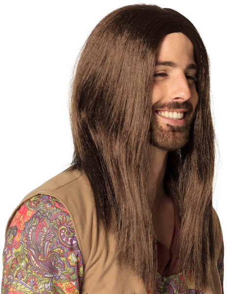 Perruque hippie cheveux longs