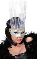 Förhandsgranskning: Venetiansk Cuffia ögonmask i silver