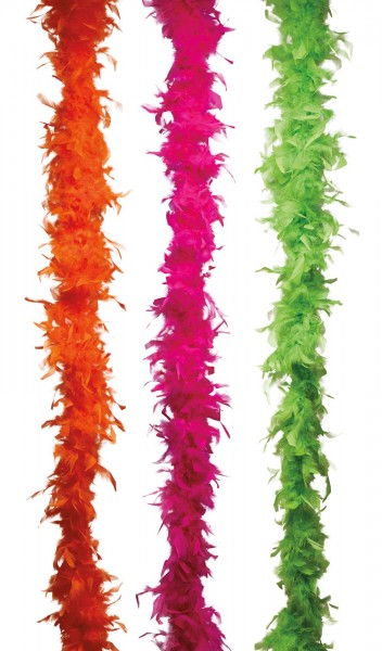 Fluffy neon feather boa in 3 colors