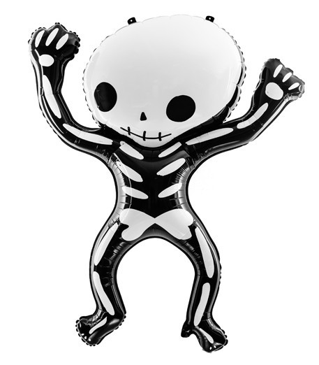 Palloncino scheletro fantasma Boo Town 84cm x 1m