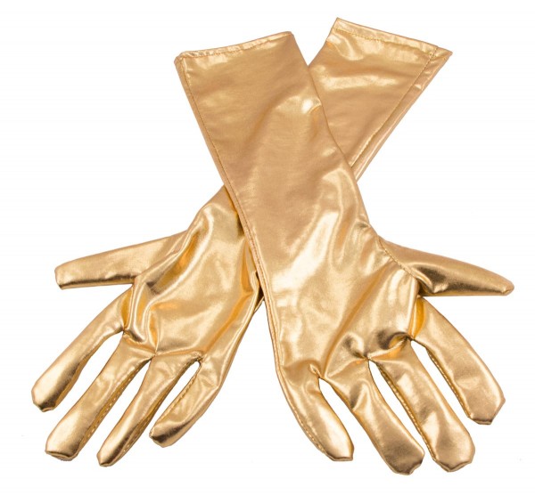 Handschuh in Metallic-Gold