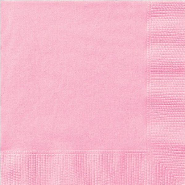 20 serviettes Vera rose clair 25cm