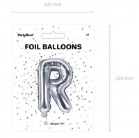 Widok: Balon foliowy R srebrny 35cm