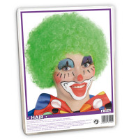 Afro clown wig green