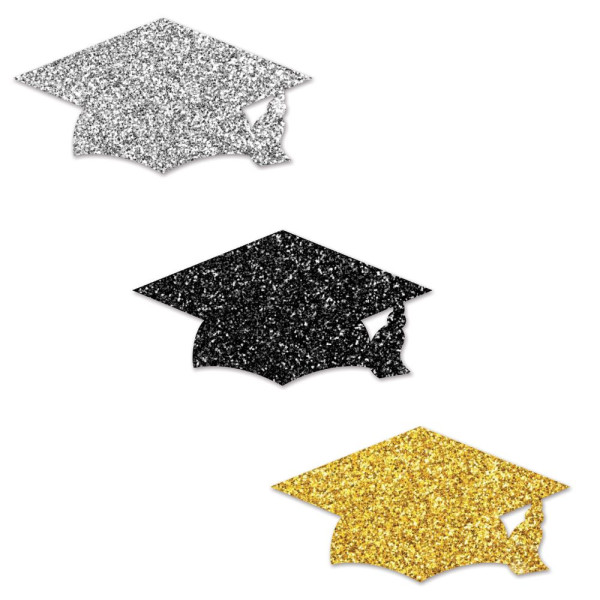 Scatter decoration glitter graduation cap
