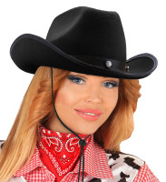 Widok: Kowbojski kapelusz westernowy w kolorze czarnym