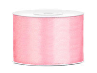 25m satin gift ribbon light pink 5cm wide