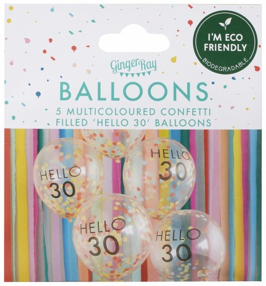 5 Milestone 30`th Eco Ballons 30cm 3