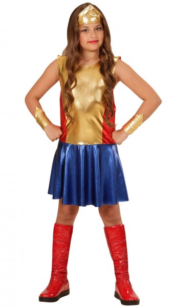 Disfraz infantil de superhéroe Wondergirl