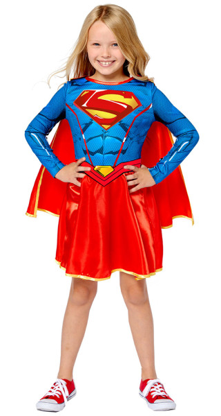 Disfraz de Supergirl para niña reciclado