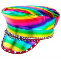 Regenbogen Rocker Mütze