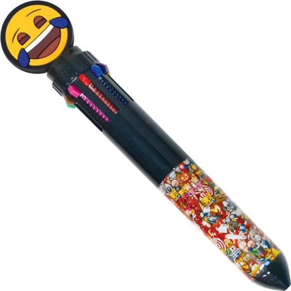 Bolígrafo emoji divertido con 10 colores