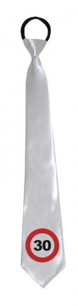 Silberne Single Krawatte 30