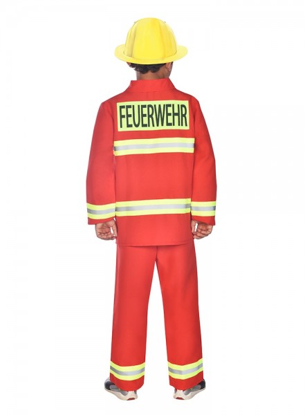 Kinder Uniform Kostüm Sweatshirt* Feuerwehr rot 