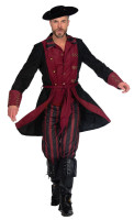 Widok: Kostium pirata w kolorze bordowym męski
