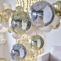 Preview: Golden mirror ball decoration 30cm