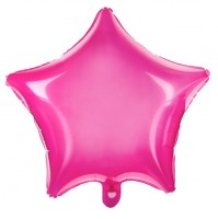 Vorschau: Transparenter Sternballon pink 48cm