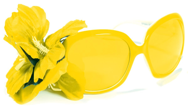 Gafas de fiesta Yellow Flower Power