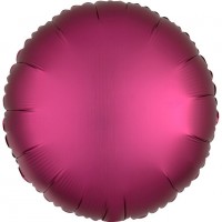 Runder Folienballon in Satinoptik pink