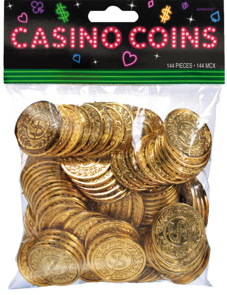 Złote monety Casino Royal rozproszone